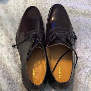 Express Black Leather Oxford Shoes